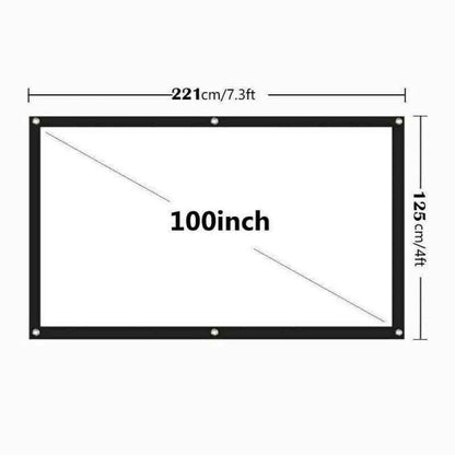 Portable Foldable Projector Screen 16:9 HD Outdoor Home Cinema Theater 3D Movie