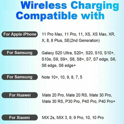 20W Wireless Charger Fast Charge Pad for Samsung Iphone XS Max X XR 12 13 Pro