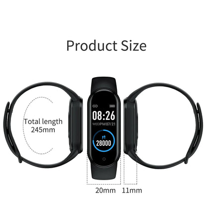 M4 Smart Watch Band Blood Pressure Bracelet Wristband Fitness Tracker Heart Rate