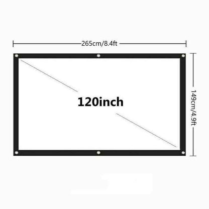 Portable Foldable Projector Screen 16:9 HD Outdoor Home Cinema Theater 3D Movie